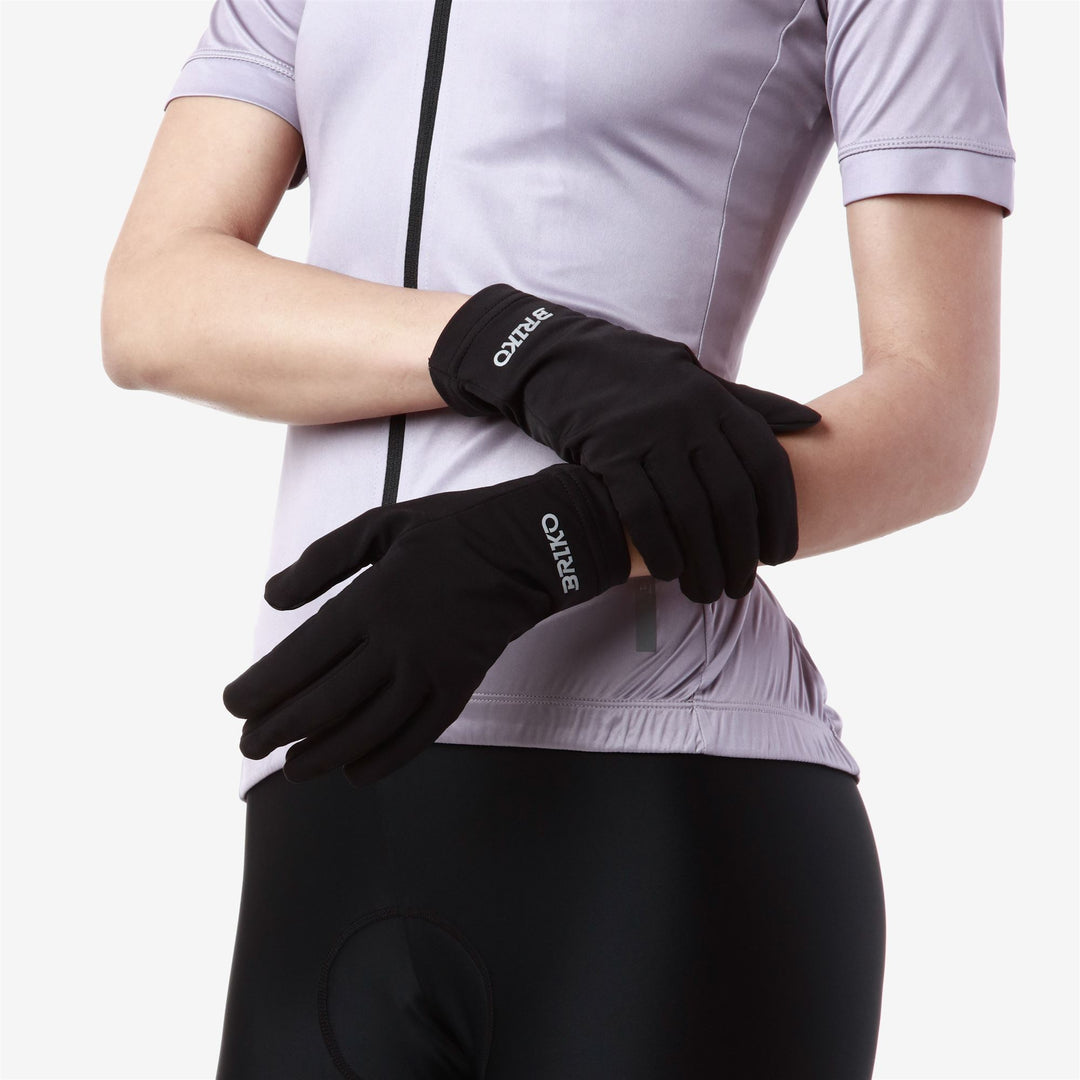Gants de cyclisme noirs unisexes avec écran tactile et adhérence main