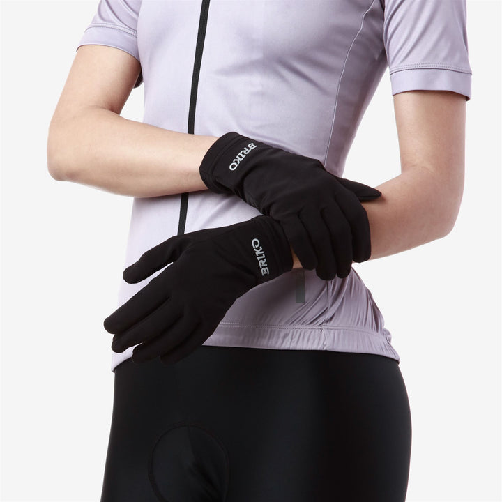 Gants de cyclisme noirs unisexes avec écran tactile et adhérence 3