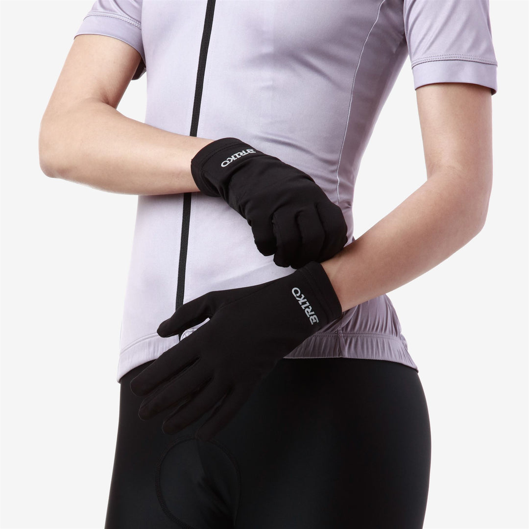 Unisex Black Cycling Gloves with Touchscreen and Grip main