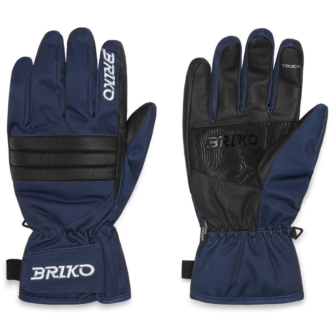 Unisex Blue and Black Waterproof Gloves for Winter Sports 01