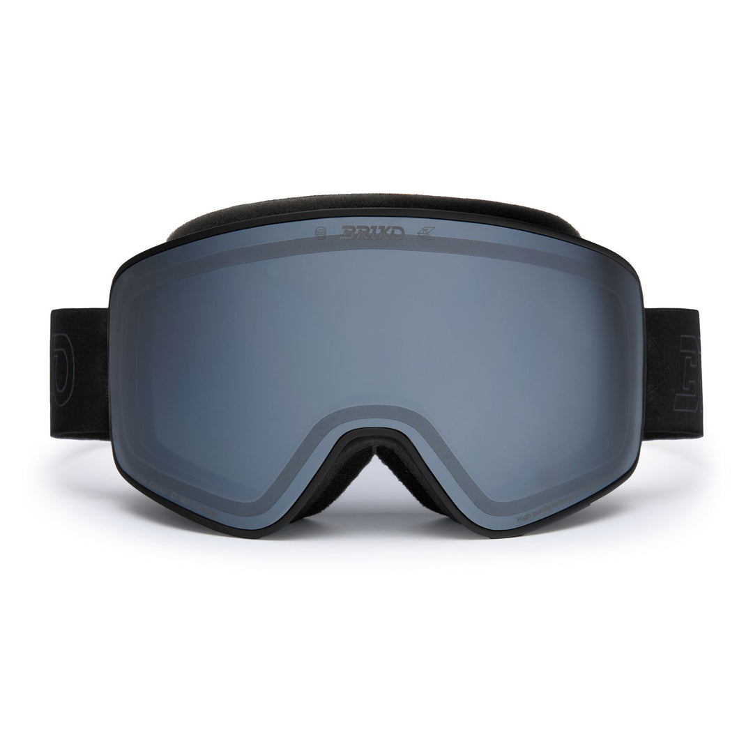 Maschera da sci unisex neri con trattamento antiappannamento e protezione UV. 01