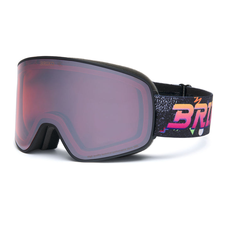 Maschera da sci unisex neri e arancioni con trattamento antiappannamento 3