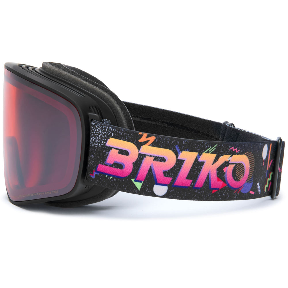 Maschera da sci unisex neri e arancioni con trattamento antiappannamento 02