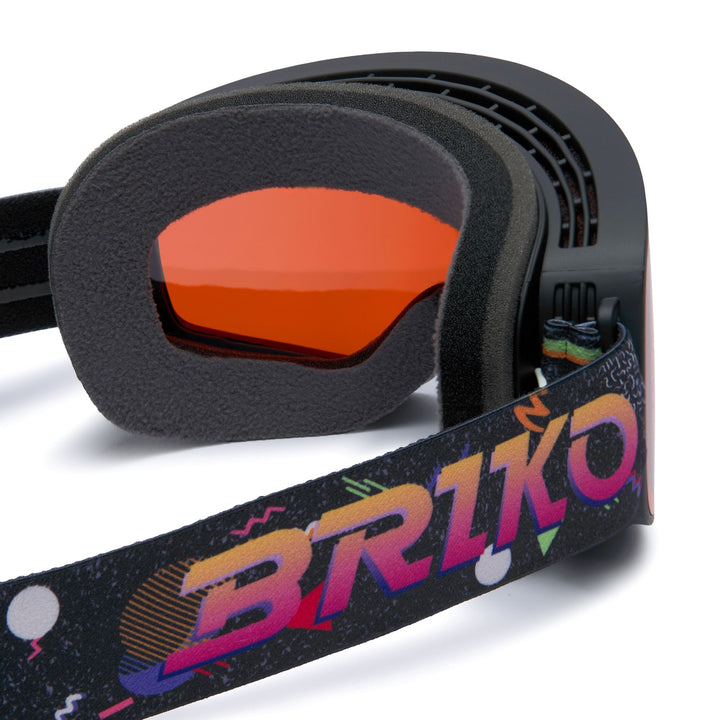 Maschera da sci unisex neri e arancioni con trattamento antiappannamento 4
