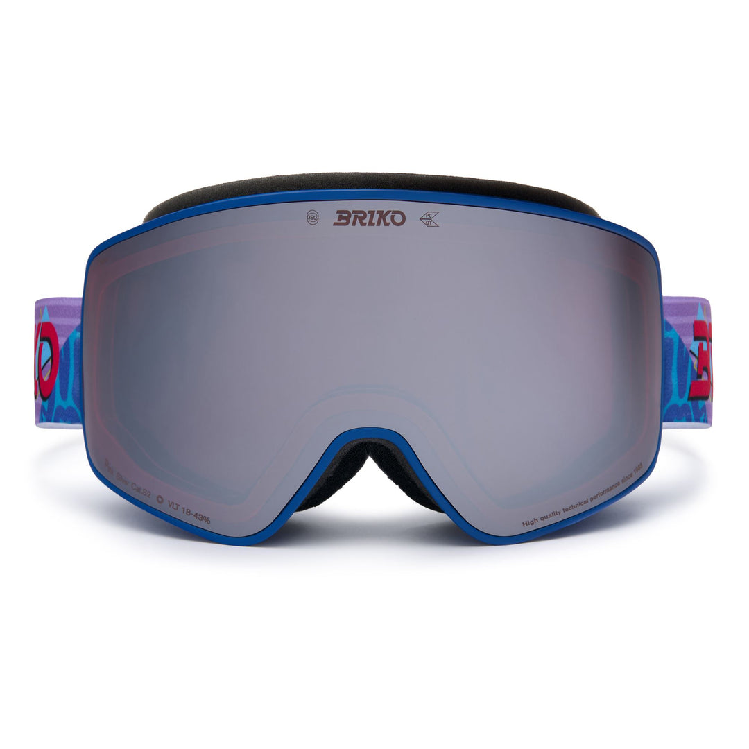 Maschera da sci unisex blu con trattamento antiappannamento e protezione UV. 01
