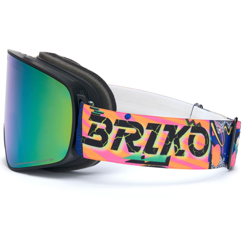 Maschera da sci unisex neri e verde lime con trattamento antiappannamento 02