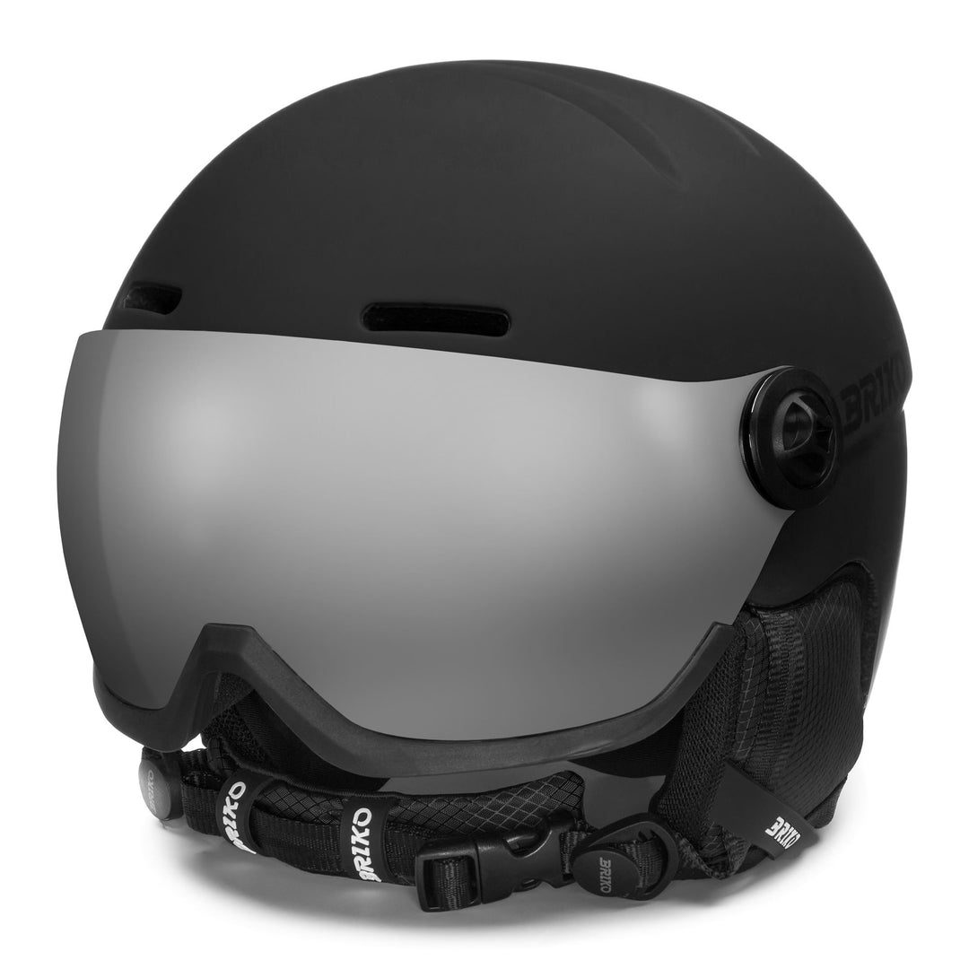 Black Men's Ski Helmet with Visor 01