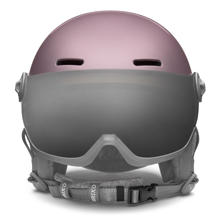 Woman Violet and Pink Ski Helmet with Visor 3