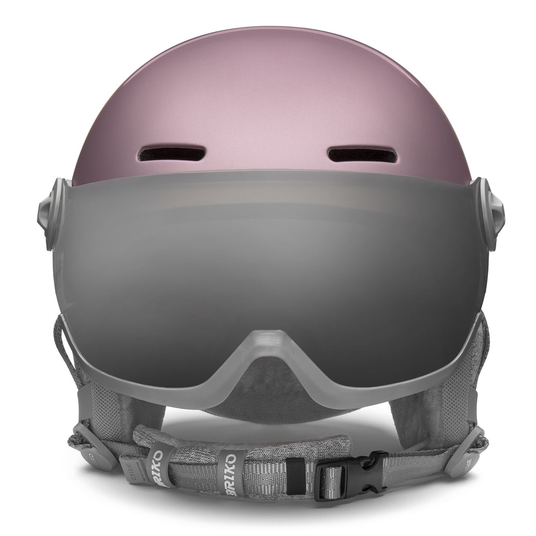 Casque de ski femme rose mat avec technologie In-Mold main