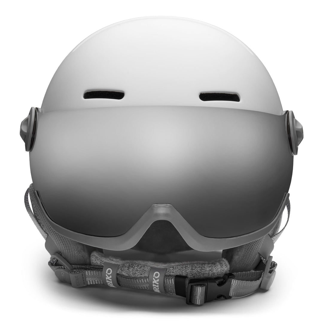 Woman White Ski Helmet with Removable Visor main