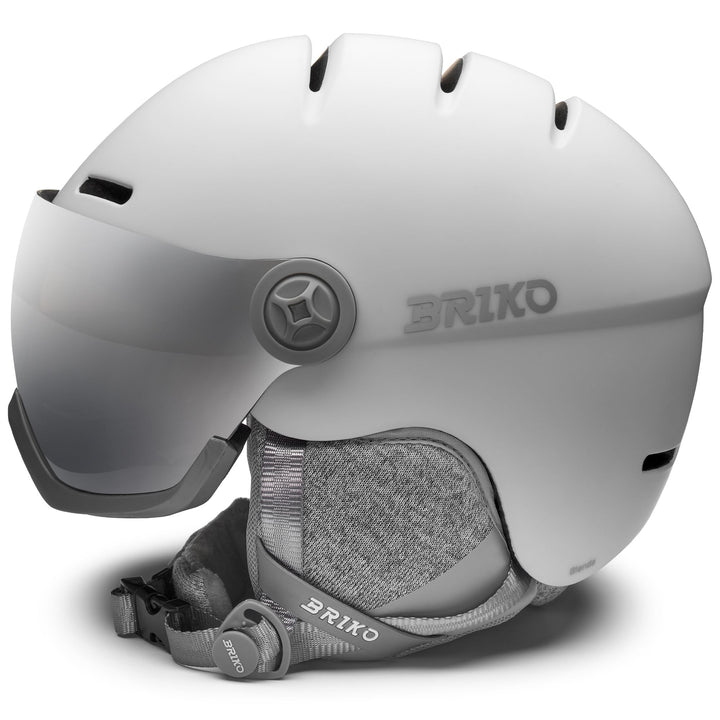 Woman White Ski Helmet with Removable Visor 2