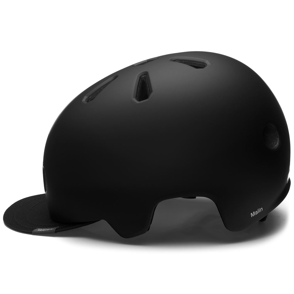 Casco da ciclismo urbano unisex nero con visiera in tessuto 02