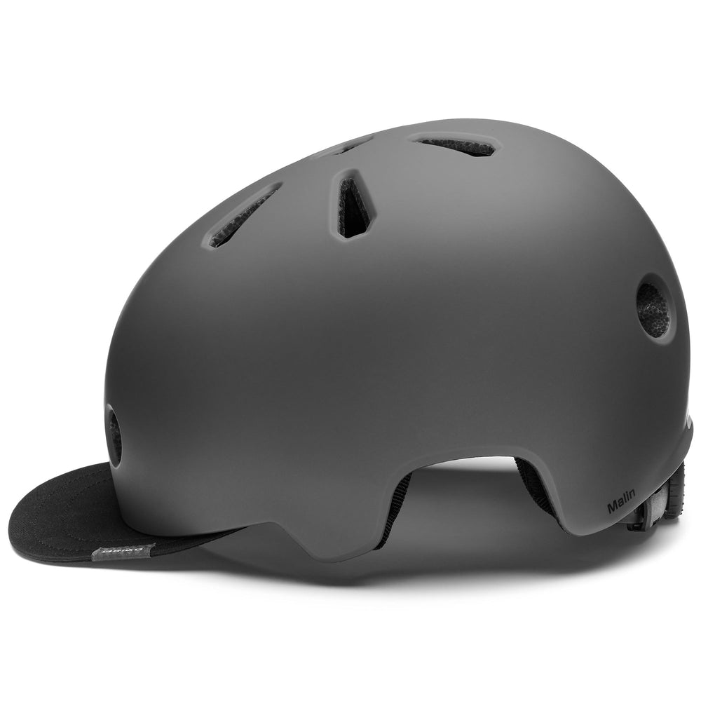 Casco da ciclismo urbano unisex grigio con visiera in tessuto 02