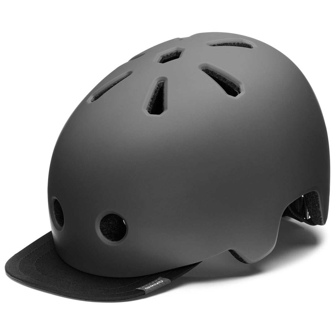Casco da ciclismo urbano unisex grigio con visiera in tessuto 01
