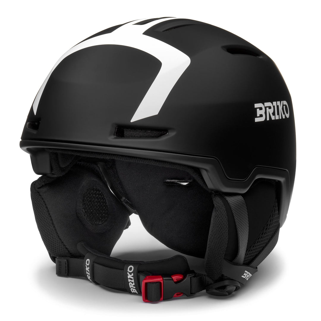 Unisex Black and White Ski Helmet with Adjustable Ventilation 01