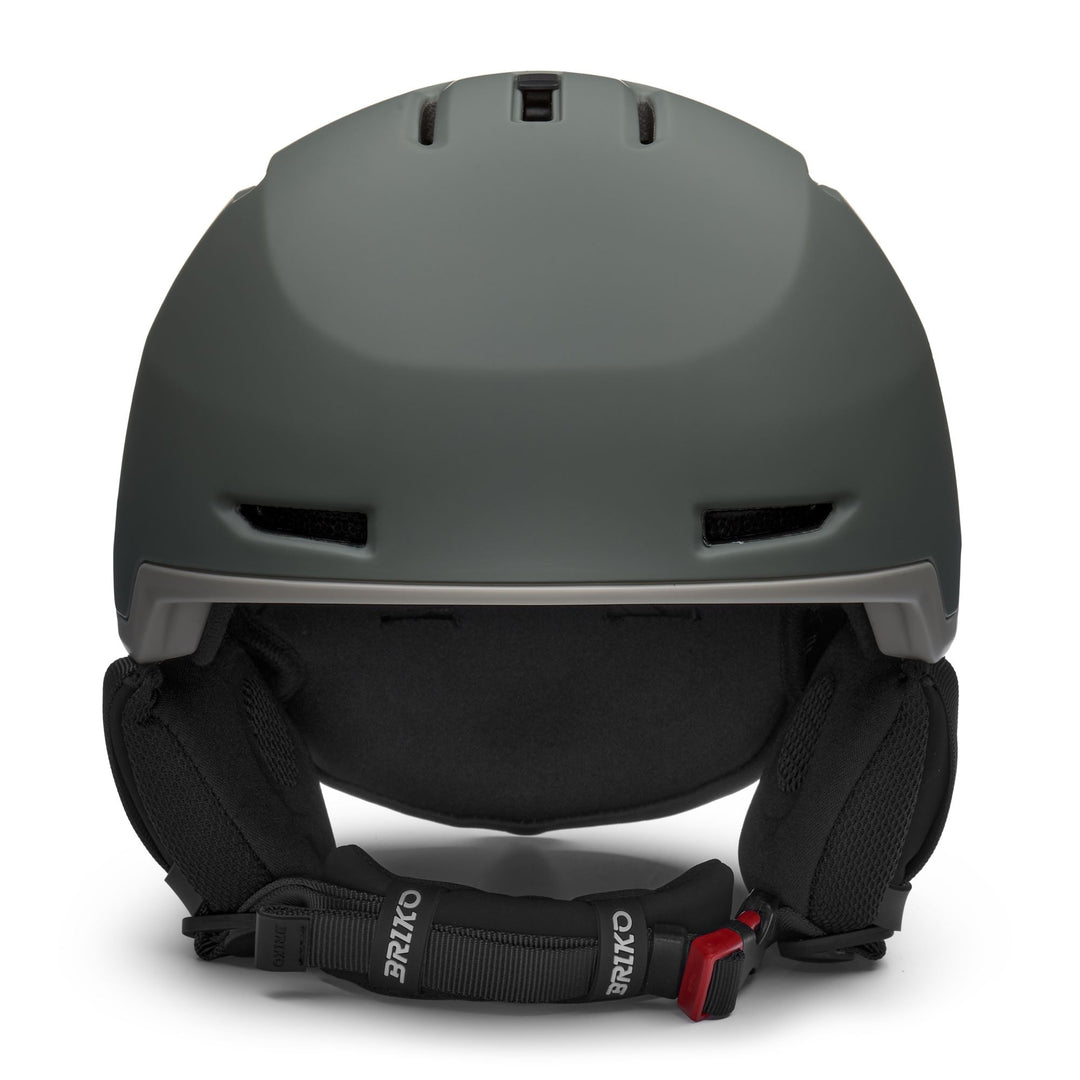 Casque de ski unisexe gris et noir avec ventilation réglable main