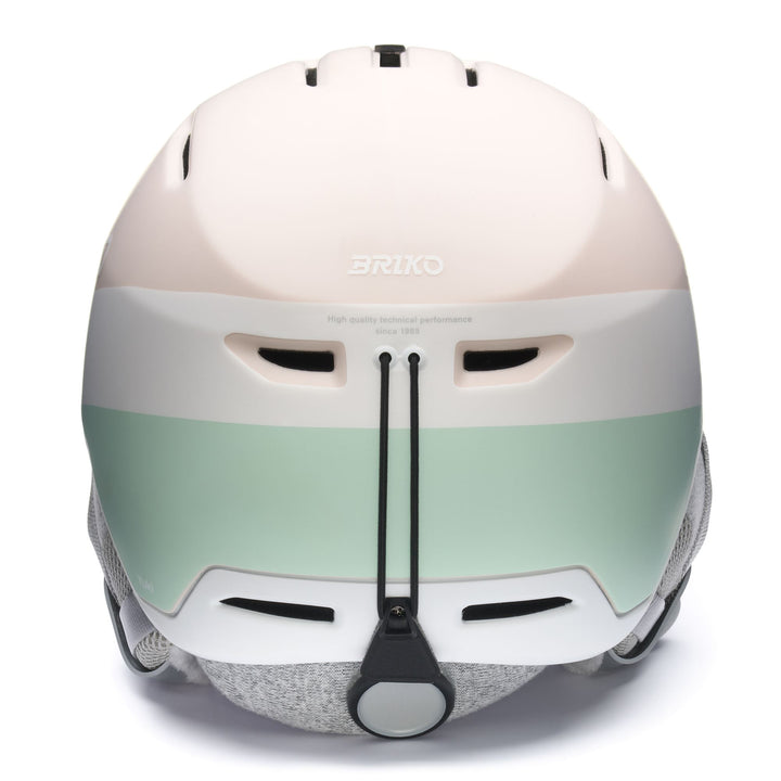 Woman Orange and Pink Ski Helmet with Adjustable Ventilation 4