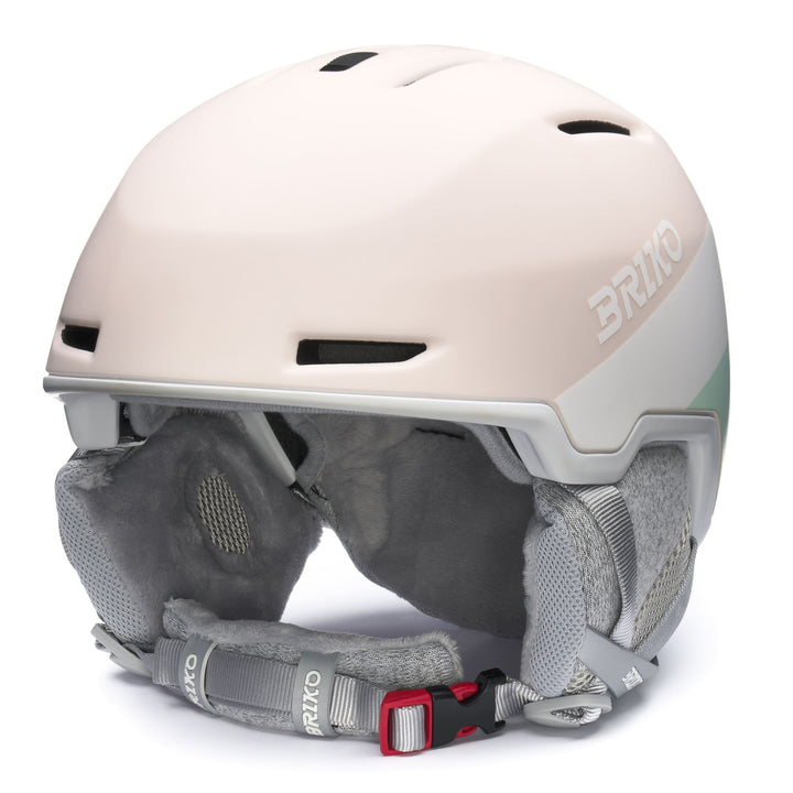 Woman Orange and Pink Ski Helmet with Adjustable Ventilation 1