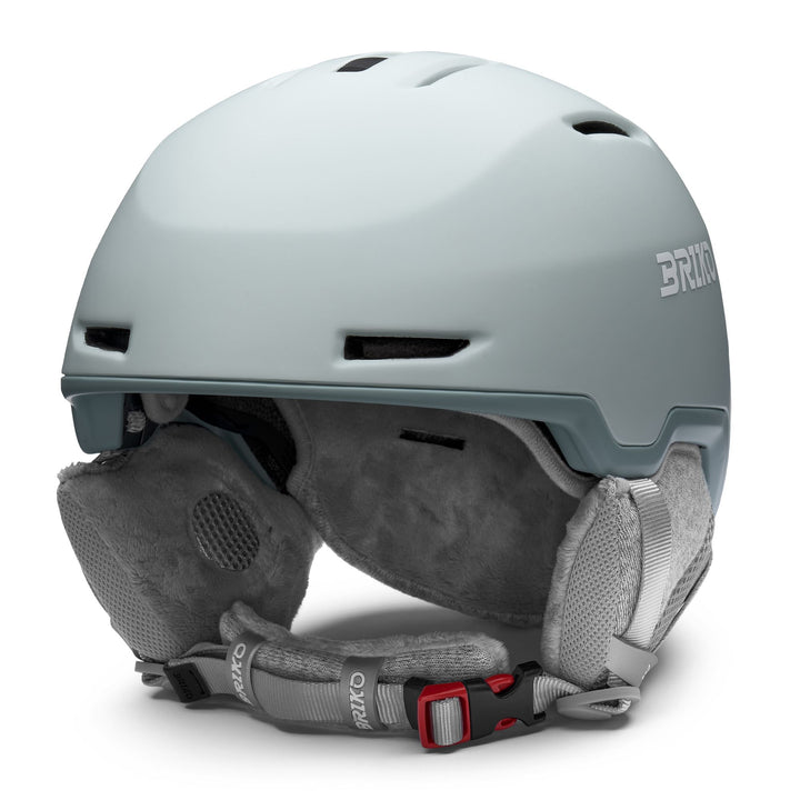 Casque de ski gris et blanc pour femme, adapté à une utilisation tout-terrain 1