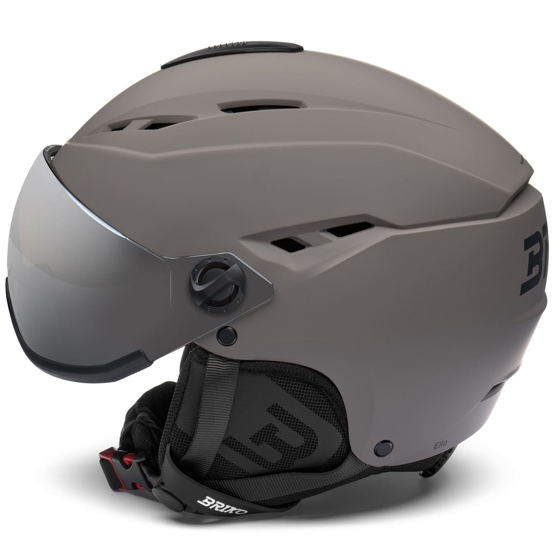 Unisex Grey and Black Ski Helmet with Ventilation and Antibacterial Treatment main