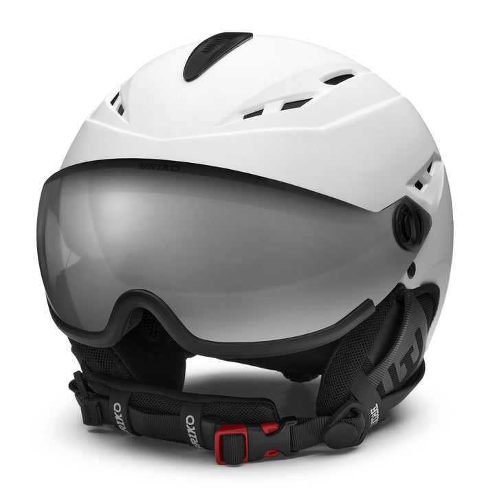 Casco da sci unisex grigio e bianco con ventilazione e trattamento antibatterico 1