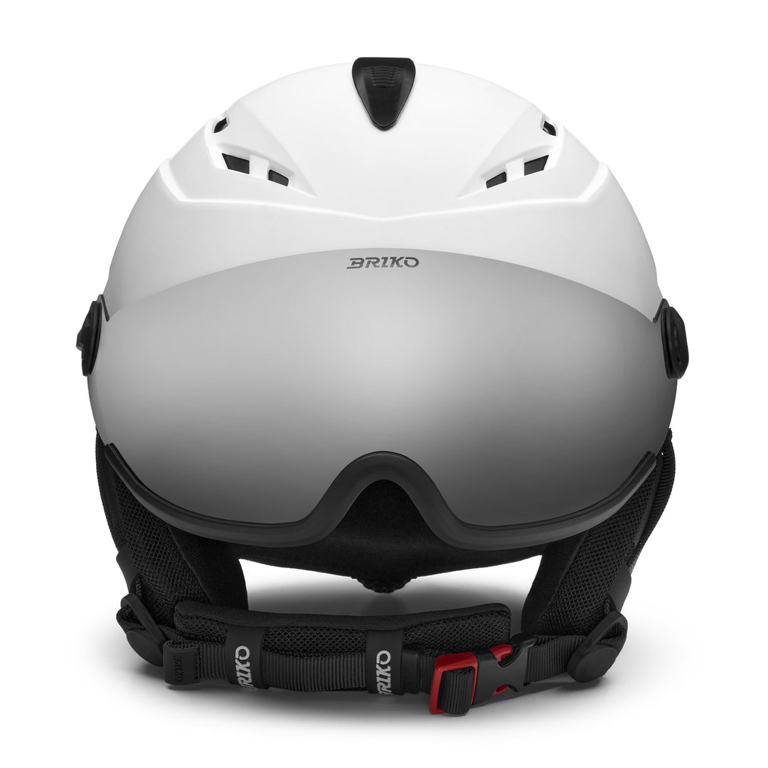 Unisex Grey and White Ski Helmet with Ventilation and Antibacterial Treatment main