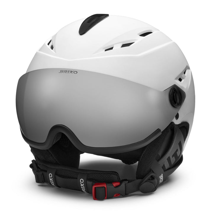 Unisex Grey and White Ski Helmet with Ventilation and Antibacterial Treatment 1