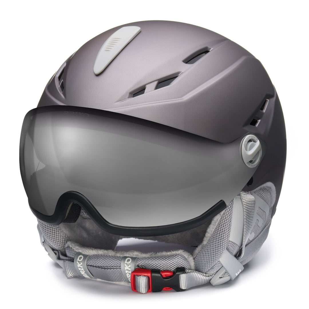 Women’s Grey Ski Helmet with Visor for Maximum Protection 01