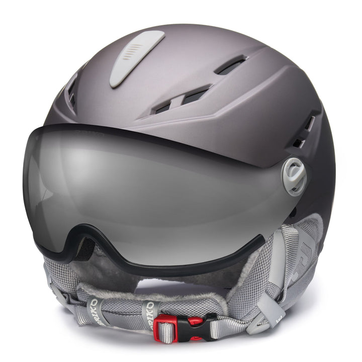 Women’s Grey Ski Helmet with Visor for Maximum Protection 1