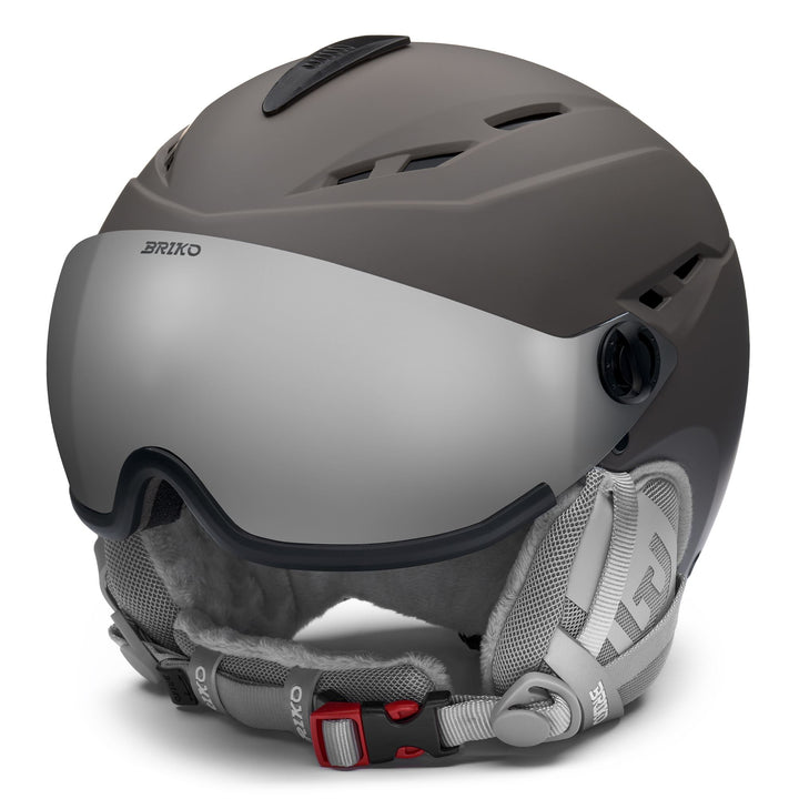 Casque de ski gris et blanc pour femme, avec ventilation et propriétés antibactériennes 1