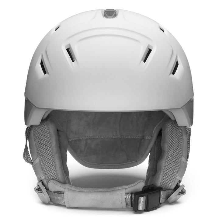 Woman Blue and White Ski Helmet with Active Ventilation 3