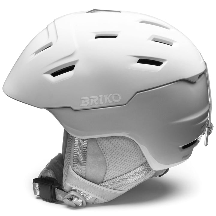 Woman Blue and White Ski Helmet with Active Ventilation 2