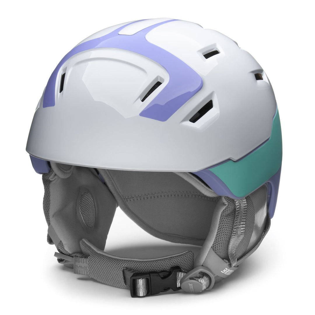 Women’s Blue and White Ski Helmet with Antibacterial Treatment main