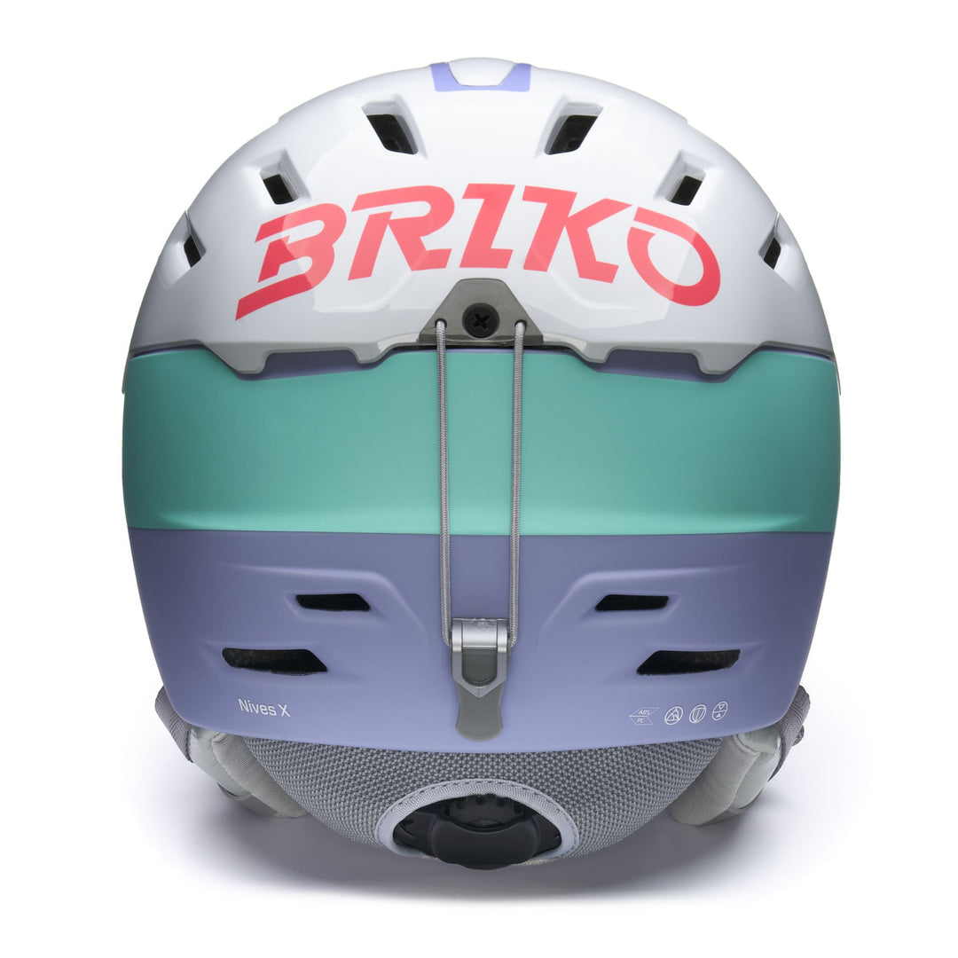 Women’s Blue and White Ski Helmet with Antibacterial Treatment main