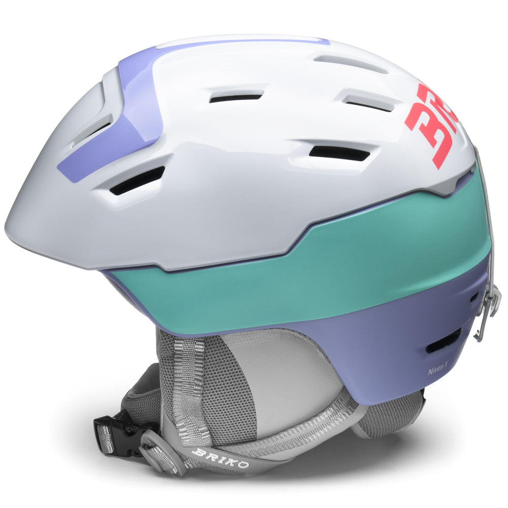 Women’s Blue and White Ski Helmet with Antibacterial Treatment 02