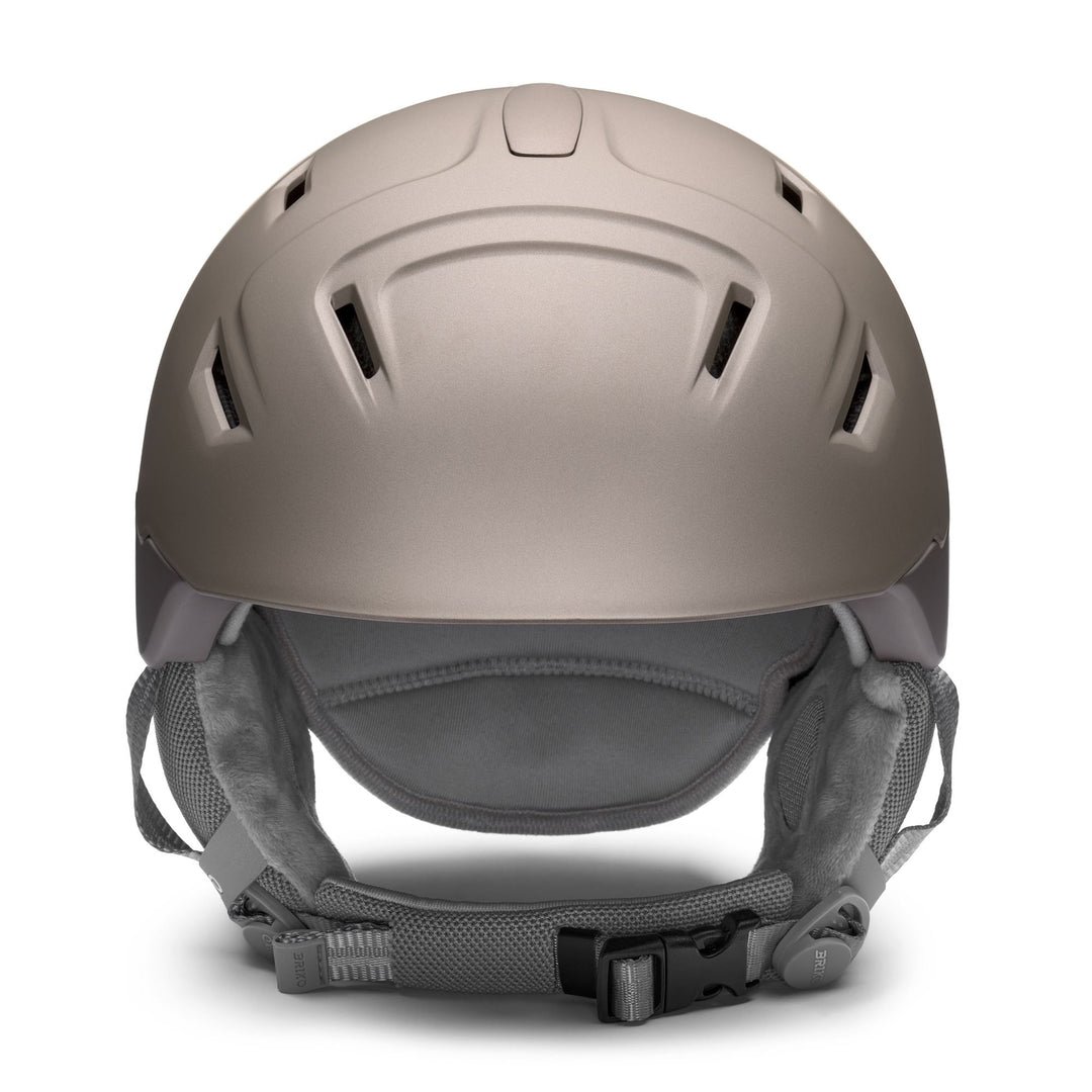 Casque de ski marron pour femme avec traitement antibactérien et ventilation main
