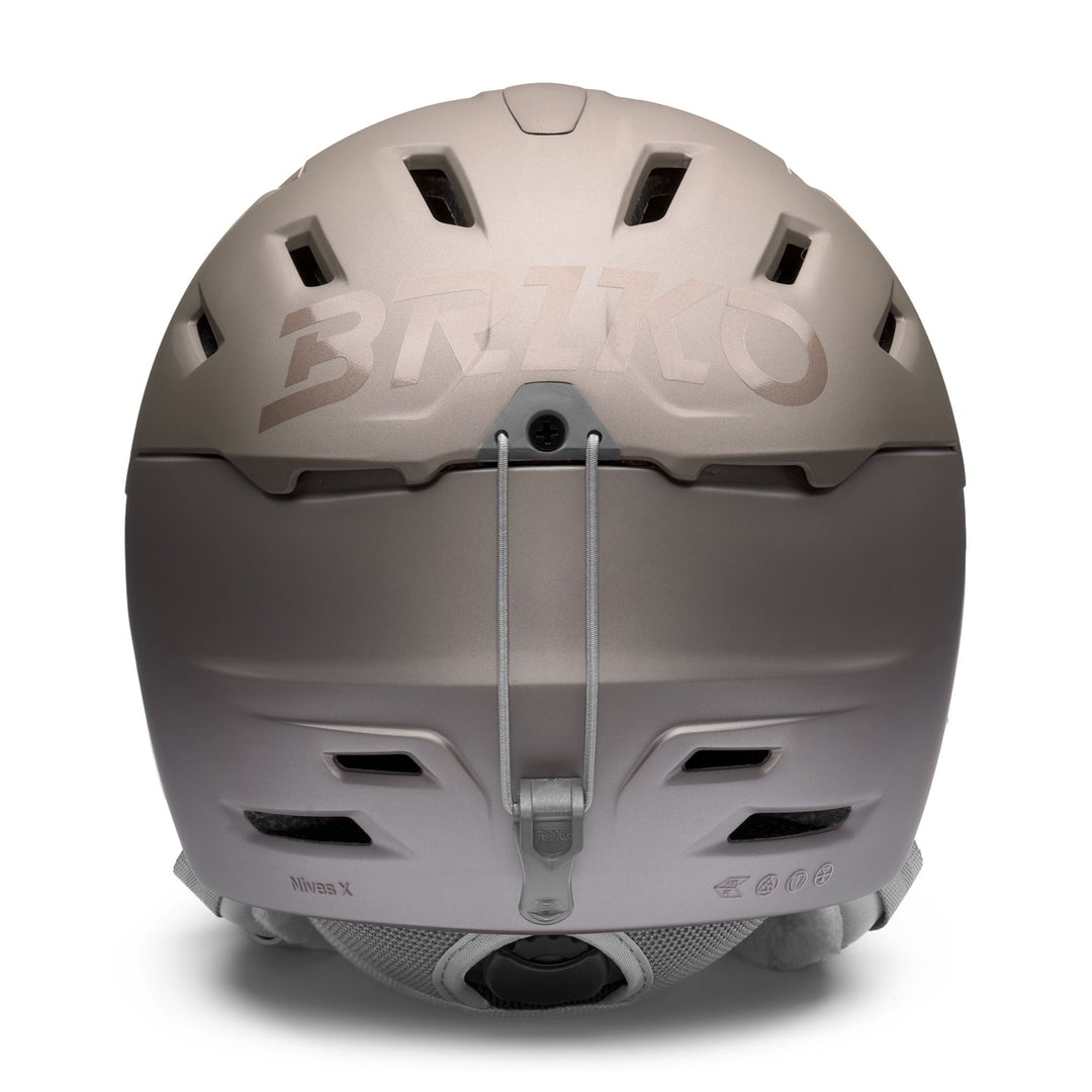 Casque de ski marron pour femme avec traitement antibactérien et ventilation main