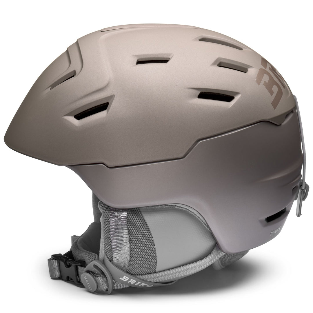 Casque de ski marron pour femme avec traitement antibactérien et ventilation main