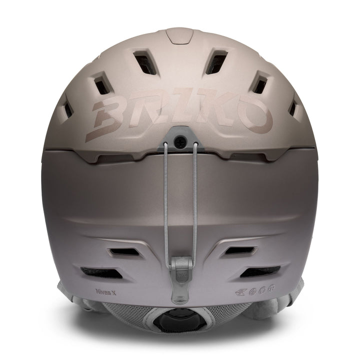 Casco da sci marrone da donna con trattamento antibatterico e ventilazione 4