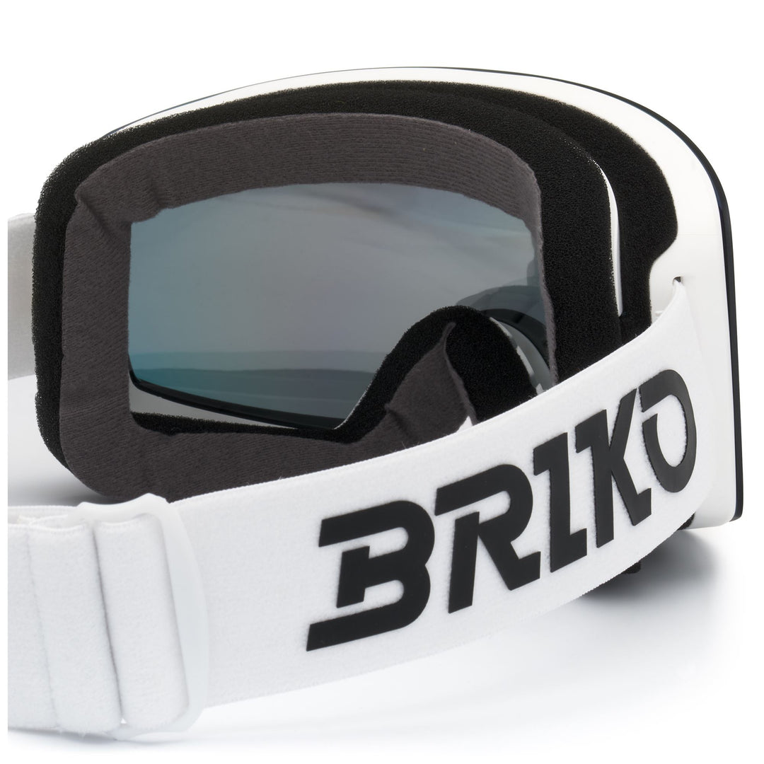 Masque de ski unisexe blanc avec système de changement d'écran magnétique main