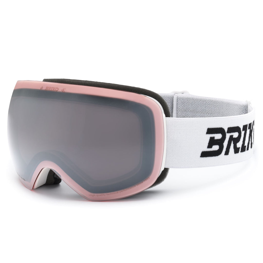 Lunettes de ski blanches unisexes avec traitement antibuée et protection UV main