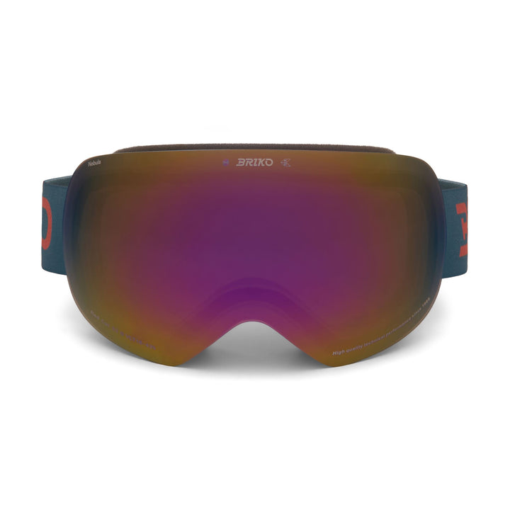 Maschera da sci unisex verde petrolio con trattamento antiappannamento e protezione UV. 1