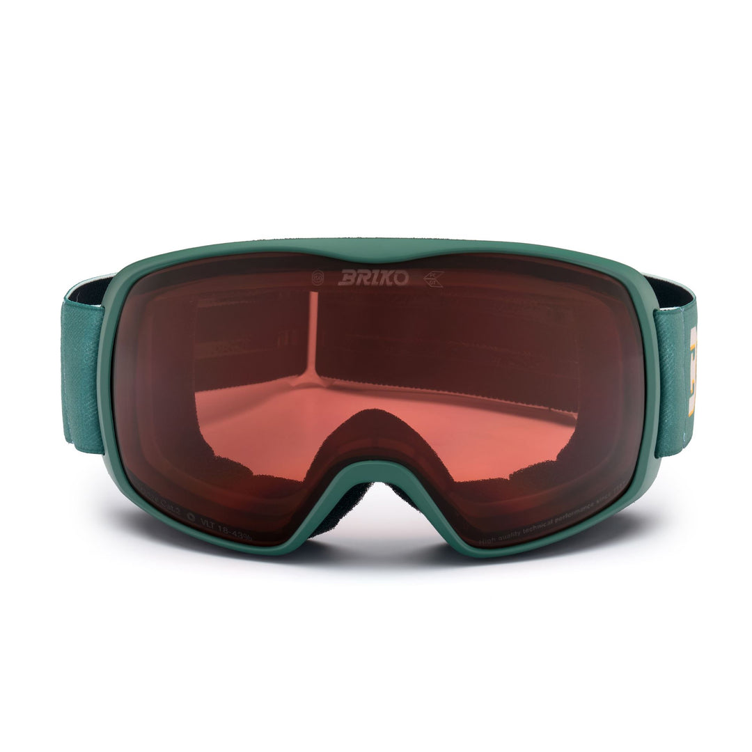Maschera da sci unisex verde con lenti antiappannamento 01