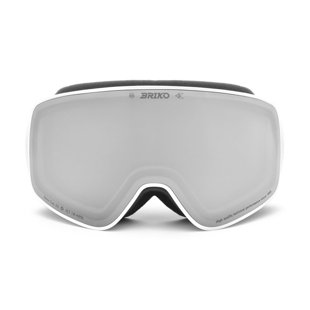 Maschera da sci unisex bianca con protezione antiappannamento e UV 01