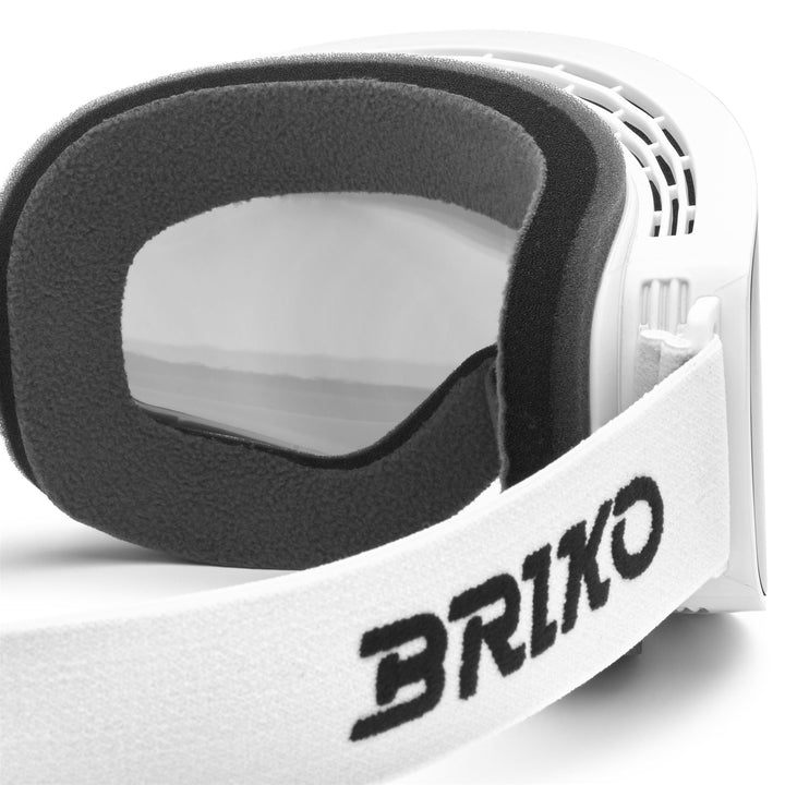 Maschera da sci unisex bianca con protezione antiappannamento e UV 4
