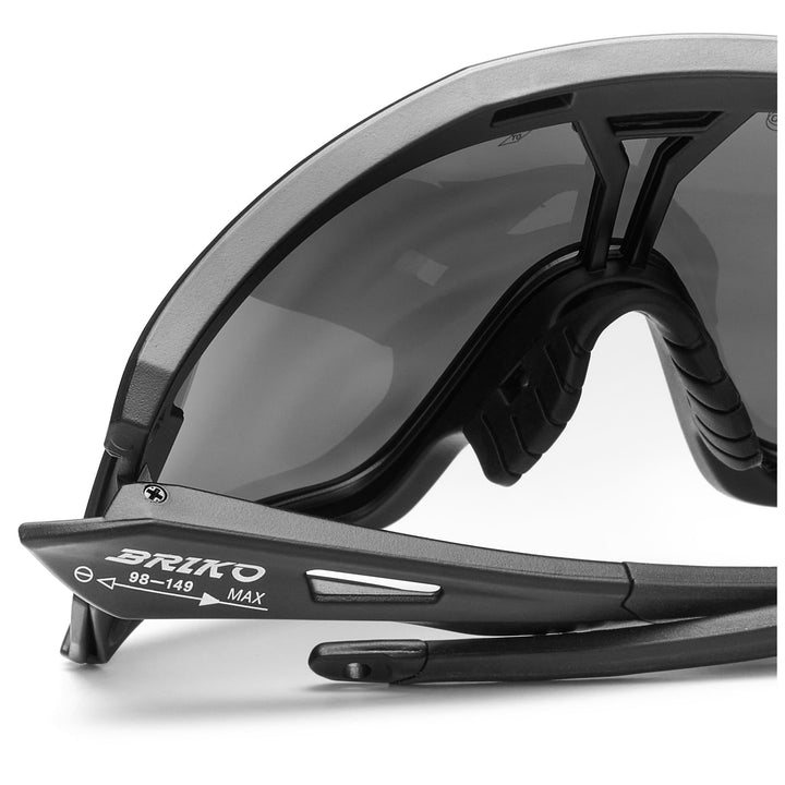 Occhiali da sole sportivi unisex neri con protezione antiappannamento e UV 4