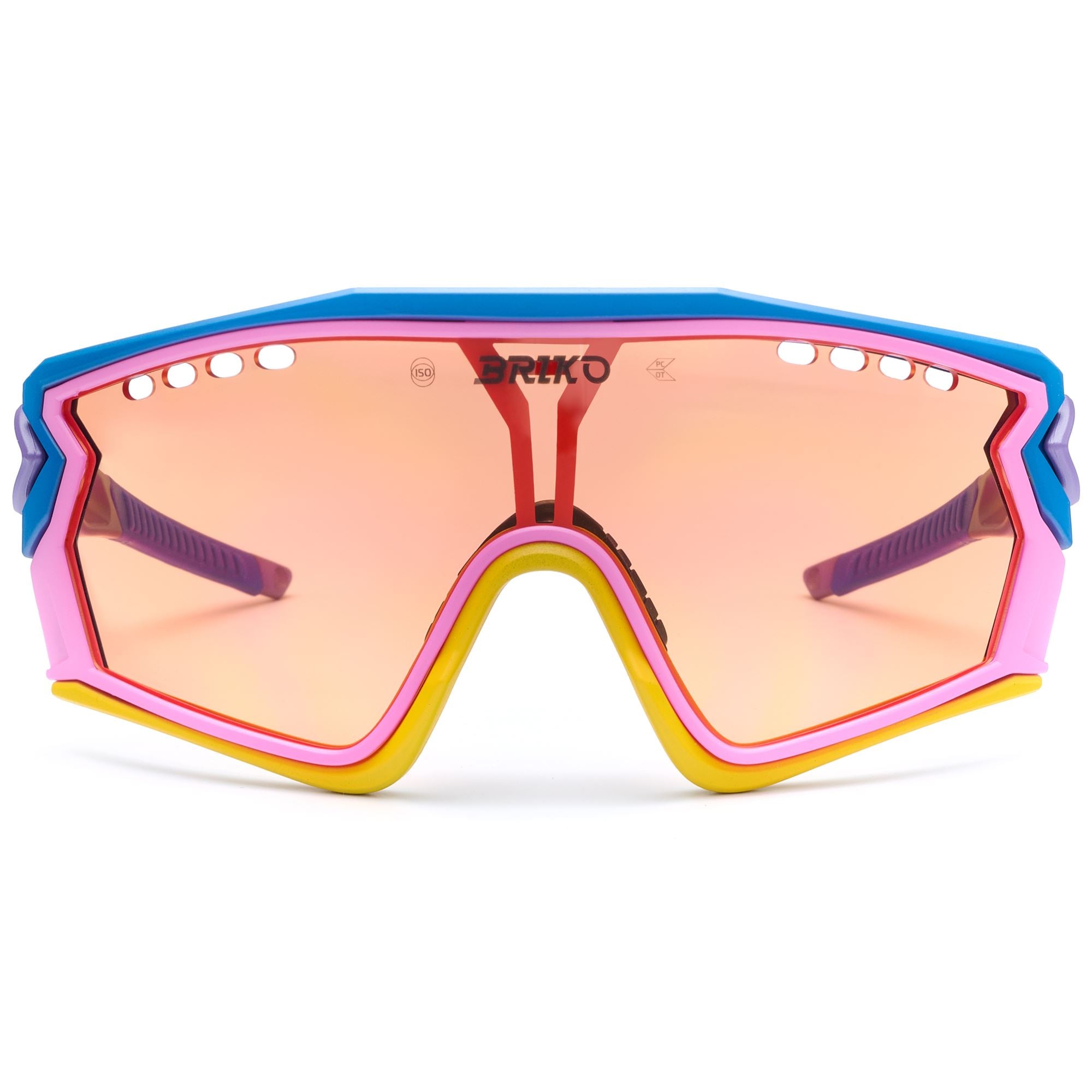 Briko サングラス イエロー/ブルー Glasses Unisex KOMI Sunglasses Dotted Yellow Turquoise - BM3