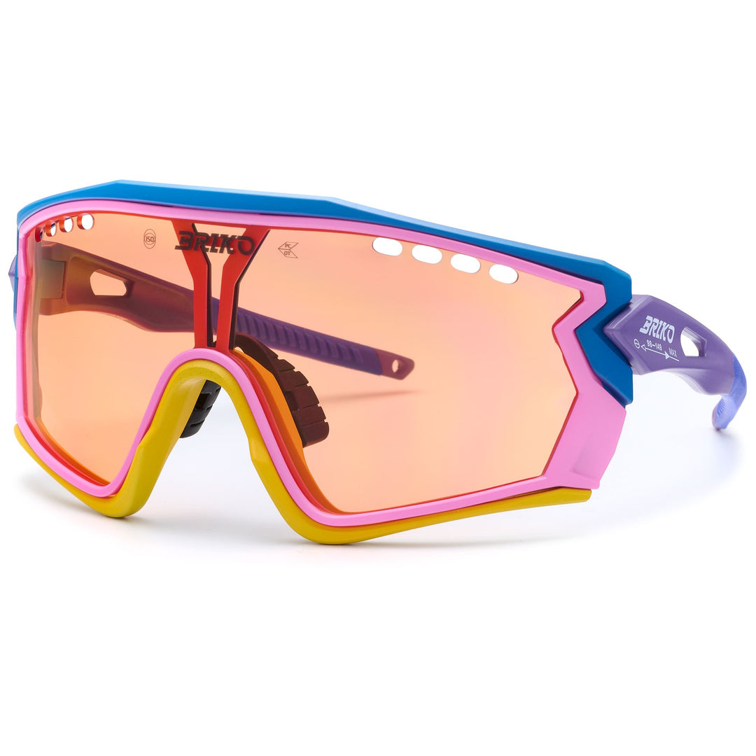 Lunettes de soleil de sport unisexes violettes et multicolores avec protection antibuée main