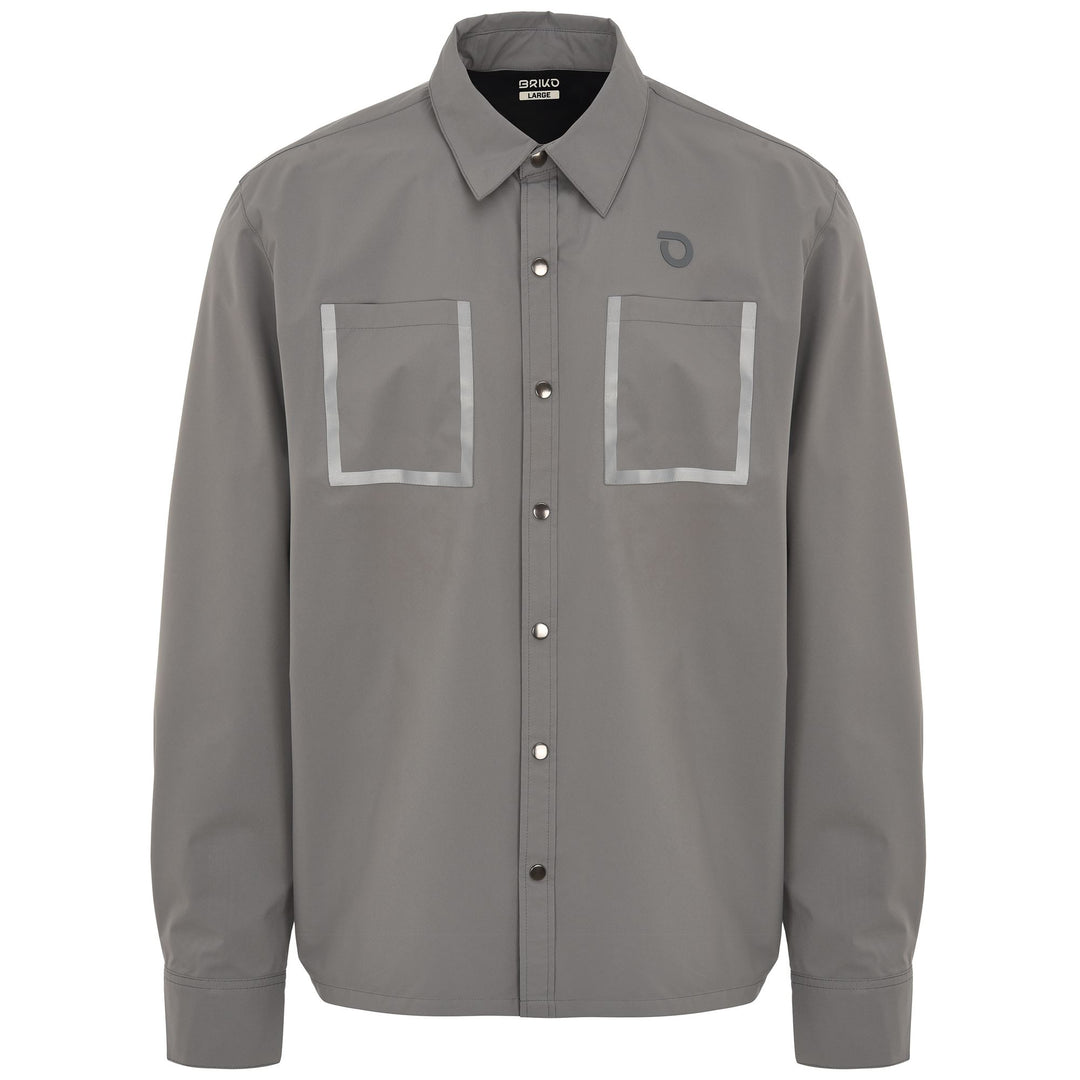 Grey Men's Urban Cycling Shirt with Waterproof and Reflective Features 01