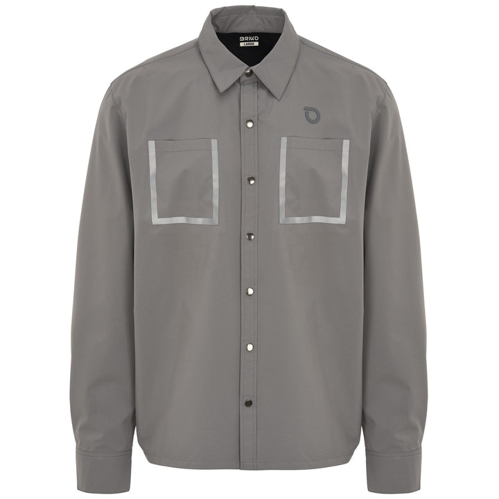 Grey Men's Urban Cycling Shirt with Waterproof and Reflective Features 1
